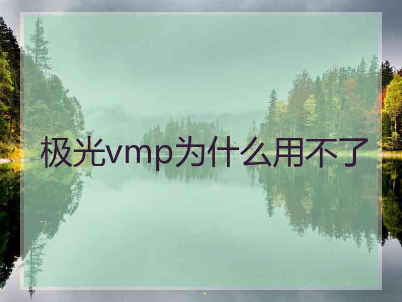 极光vmp为什么用不了