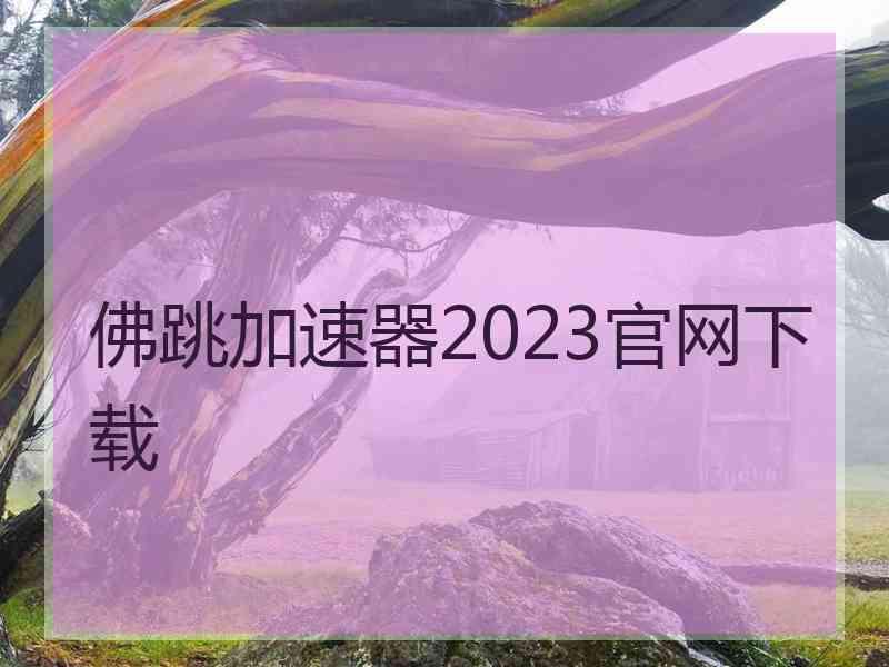 佛跳加速器2023官网下载