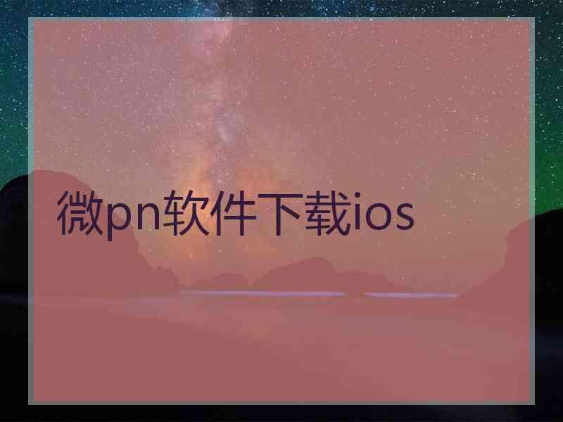 微pn软件下载ios