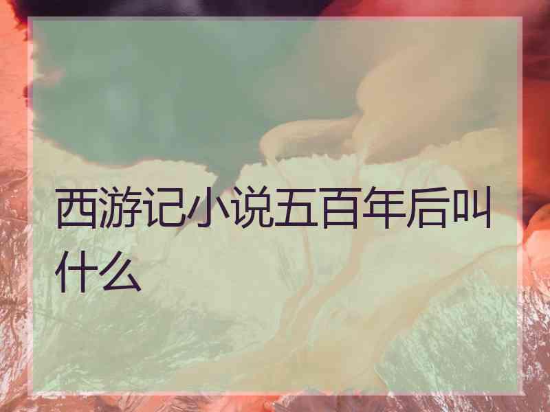 西游记小说五百年后叫什么