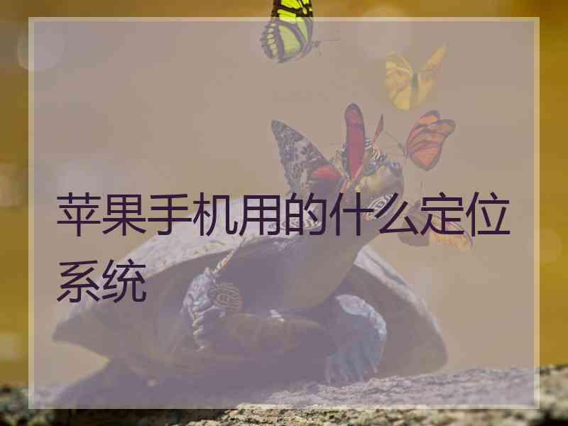 苹果手机用的什么定位系统