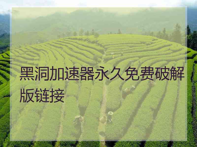 黑洞加速器永久免费破解版链接