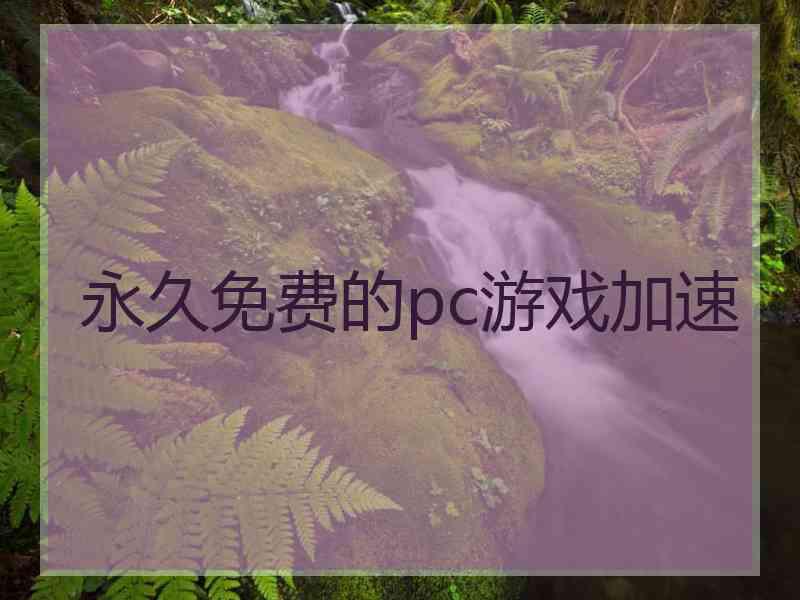 永久免费的pc游戏加速
