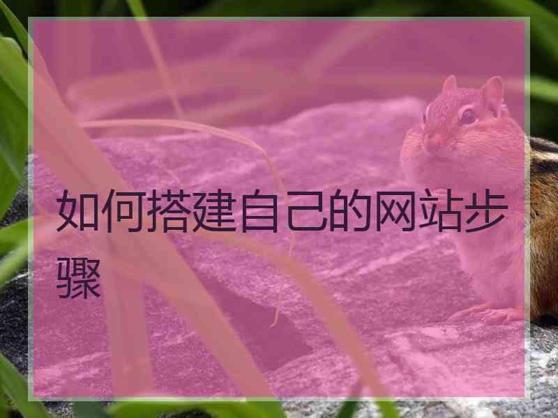 如何搭建自己的网站步骤