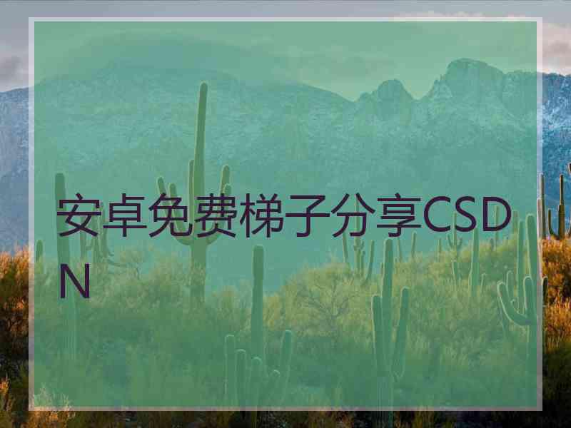 安卓免费梯子分享CSDN