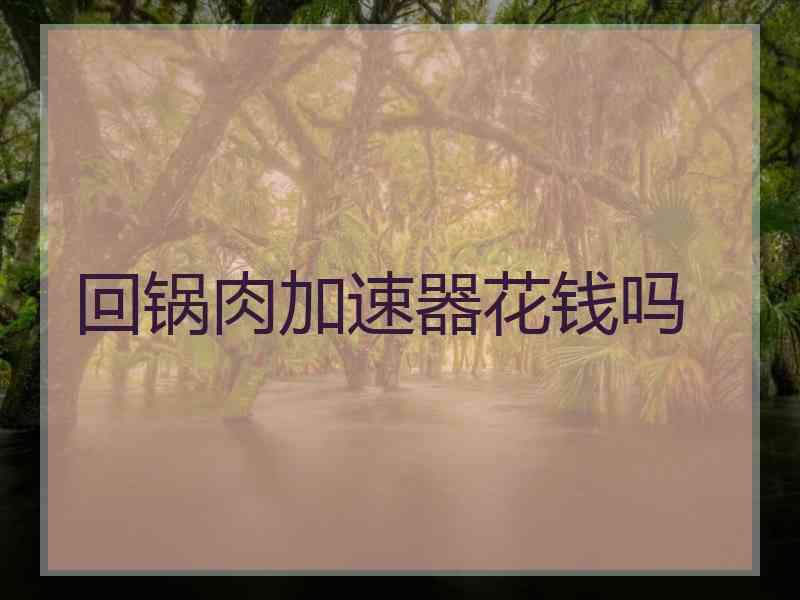 回锅肉加速器花钱吗