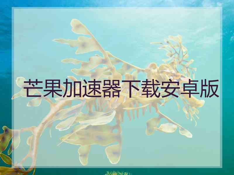 芒果加速器下载安卓版