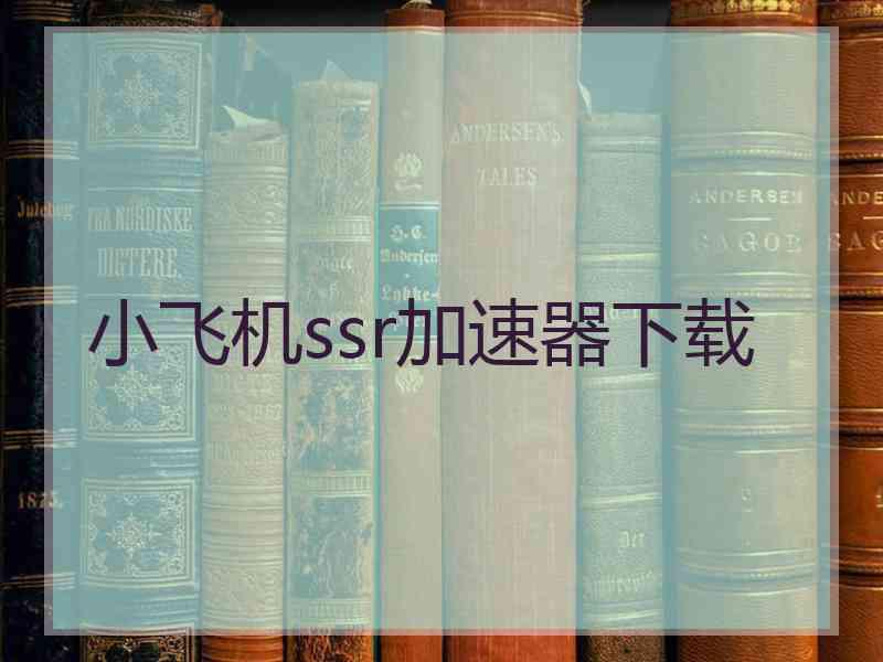 小飞机ssr加速器下载