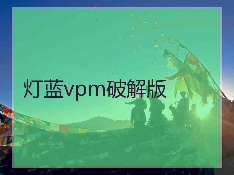 灯蓝vpm破解版