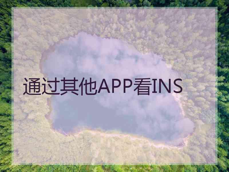 通过其他APP看INS