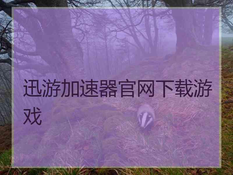 迅游加速器官网下载游戏