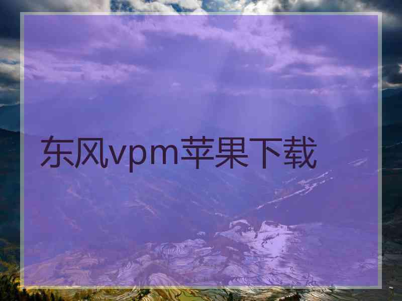 东风vpm苹果下载