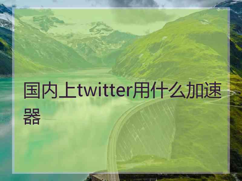 国内上twitter用什么加速器