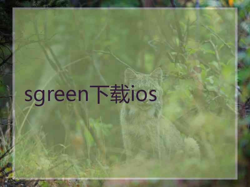 sgreen下载ios