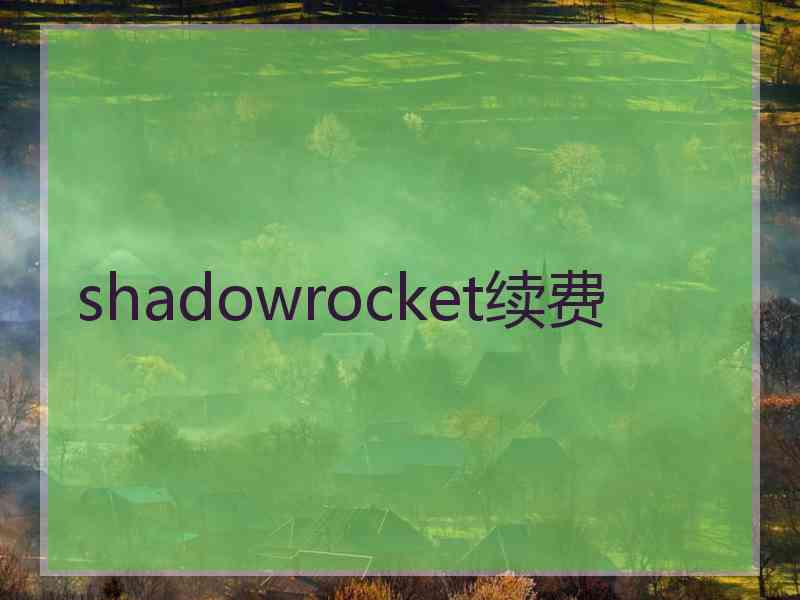 shadowrocket续费