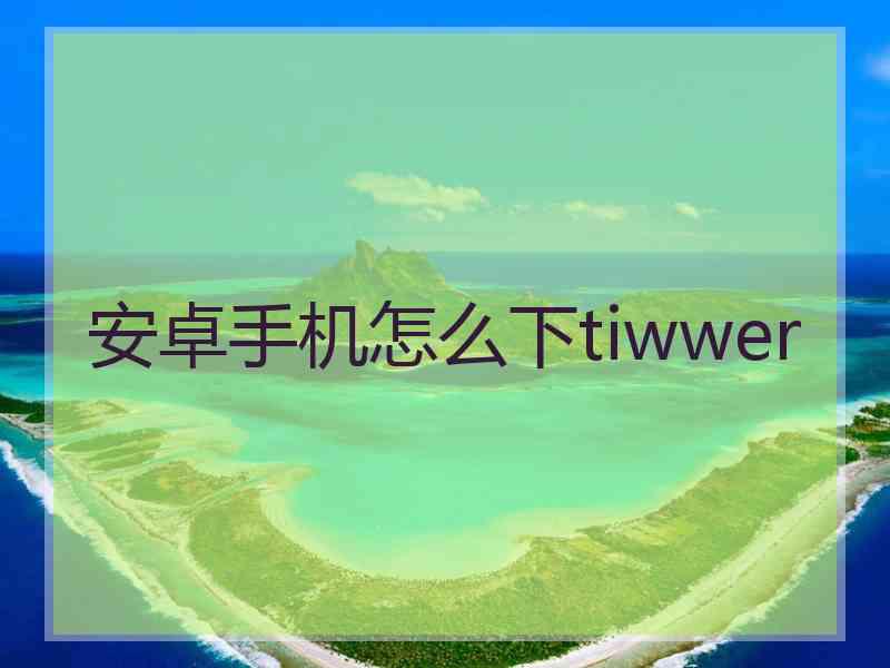 安卓手机怎么下tiwwer