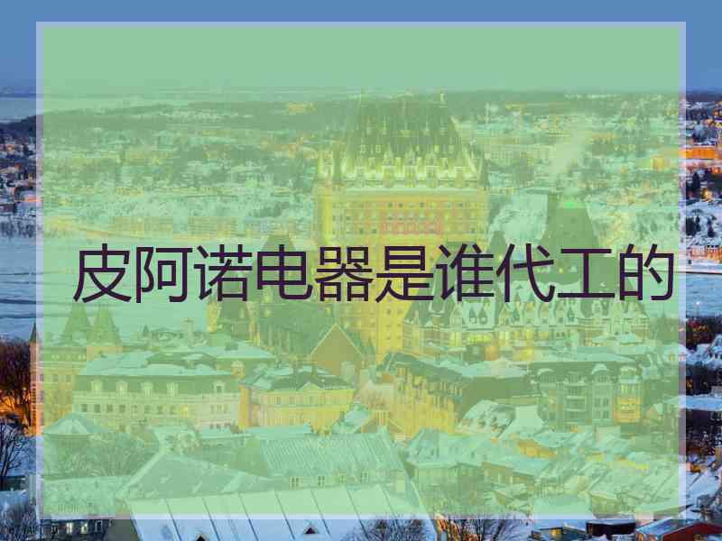 皮阿诺电器是谁代工的