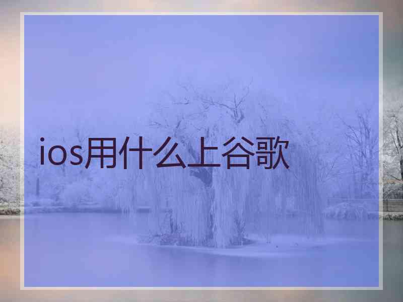 ios用什么上谷歌