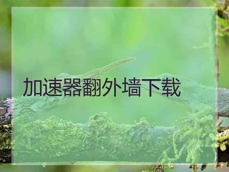 加速器翻外墙下载