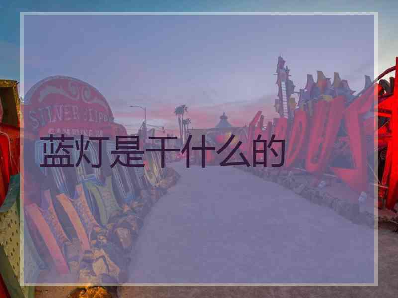 蓝灯是干什么的
